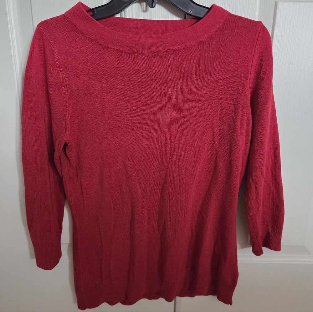 Croft & Barrow Vibrant Red Crew Neck Sweater